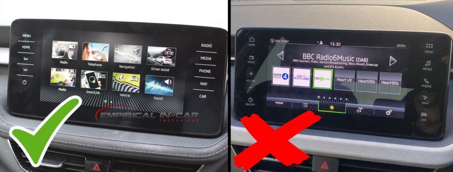 Skoda Fabia - Reverse Reversing Camera Kit - 9.2" Screen ( 2022 to February 2024 )